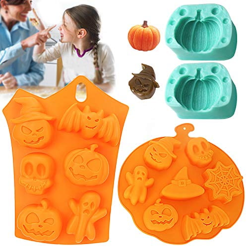 Halloween Pumpkin Bat Silicone Mould Cake DIY Chocolate Cookie Bake Tools Mold Halloween Pumpkin Bat Silicone Mould Cake DIY Chocolate Cookie Bake Tools Mold